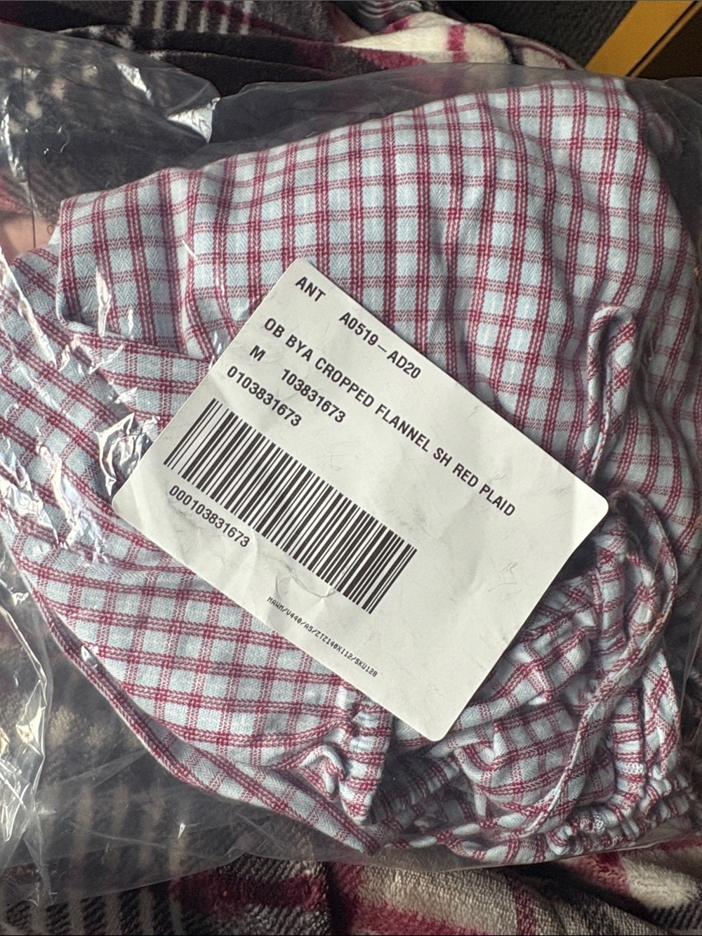 Lyrebird Short-Sleeve Flannel Button Down Crop top - Picture 6 of 7